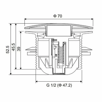 Донный клапан Excellent ARIN.3485.01WH
