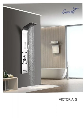 Душевая панель CeruttiSpa VICTORIA S CT9976 Серебристая