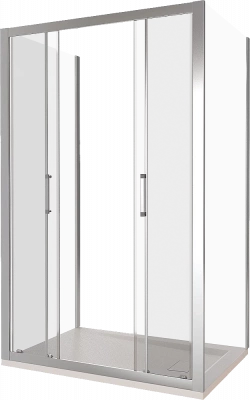 Душевой уголок Good Door Latte WTW-TD+SP+SP 160х80 стекло прозрачное/профиль анодированный алюминий