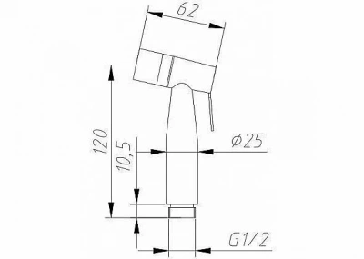 Гигиенический душ Aquanet Steel AF210-83S