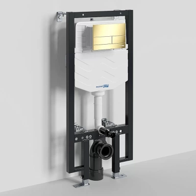 Инсталляция для унитаза WasserKraft Vils 56TLT.010.ME.PG04 с кнопкой глянцевое золото