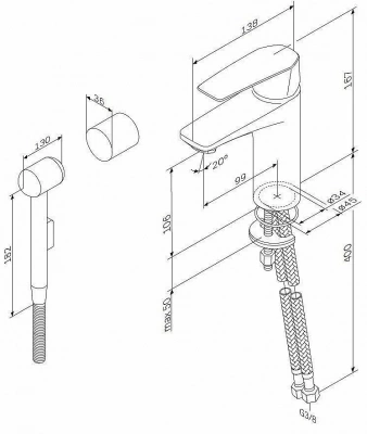 Смеситель для раковины AM.PM Gem F90A03000