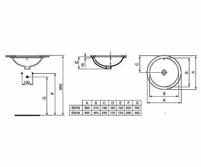 Раковина врезная Ideal Standard Connect E505201