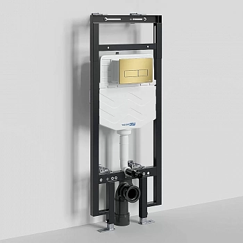Инсталляция для унитаза WasserKraft Dinkel 58TLT.010.ME.MG03 с кнопкой матовое золото