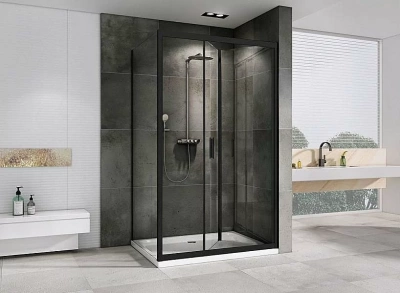 Душевой уголок ABBER Sonnenstrand AG07100B-S70B 100x70 стекло прозрачное/профиль черный