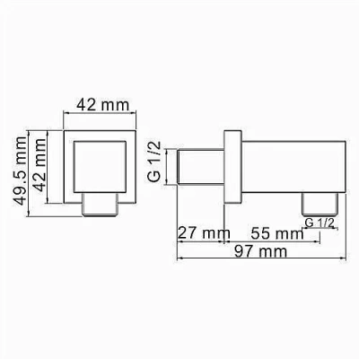 Подключение для шланга WasserKRAFT A089