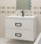 Тумба с раковиной LA FENICE Cubo Bianco TWIN 100 белая/ручки черные
