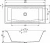 Акриловая ванна Riho Still Square Led 170x75 B100005005 белая