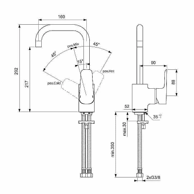 Смеситель для раковины Ideal Standard Ceraplan III B0708AA