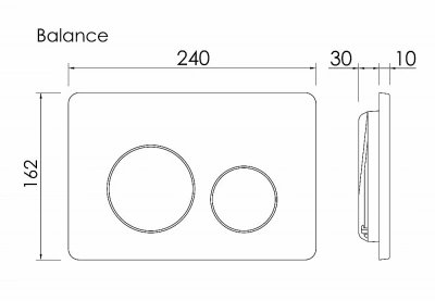 Кнопка для инсталляции Ceramica Nova Balance CN12-001M хром матовый