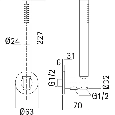 Душевая гарнитура Cisal Xion DS018300D1