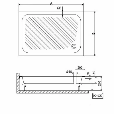 Душевой поддон RGW Acryl B/CL-S 16180279-51 70х90 белый