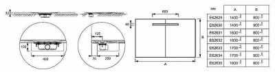 Душевой поддон Jacob Delafon SURFACE E62630-SS2 140x90 белый