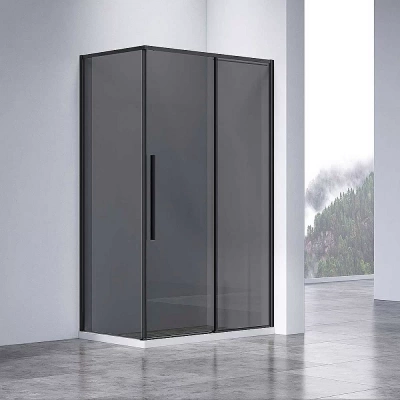 Душевой уголок Vincea Slim-N 140х80 VSR-4SN8014CGB стекло тонированное/профиль черный