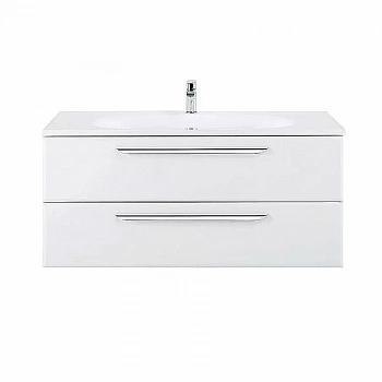Тумба с раковиной Cezares ECO-900-2C-SO-BL белая глянцевая