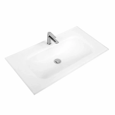 Тумба с раковиной BelBagno KRAFT 80 белый дуб галифакс/раковина стеклянная матовая