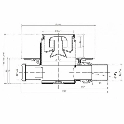 Душевой трап Pestan Confluo Standard 13000170 золото