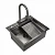 Мойка кухонная Milacio Denia 57 Steel MC.77409 вороненая сталь