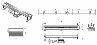 Душевой лоток Allen Brau Liberty 9.50002.SS 80