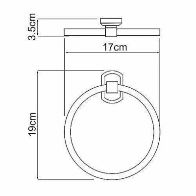 Полотенцедержатель кольцо WasserKRAFT Oder К-3060