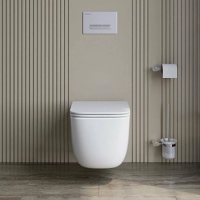 Унитаз подвесной BelBagno LUCE-TOR BB076CH-TOR/SC белый, с крышкой микролифт, безободковый, слив-торнадо