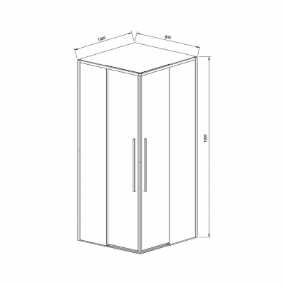 Душевой уголок Vincea Slim-N VSS-4SN8010CLG 100x80 стекло прозрачное/профиль брашированное золото