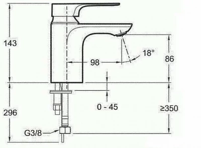 Cмеситель для раковины Jacob Delafon ALEO+ E72313-CP
