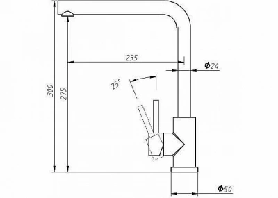 Смеситель для кухни Aquanet Steel AF211-41S