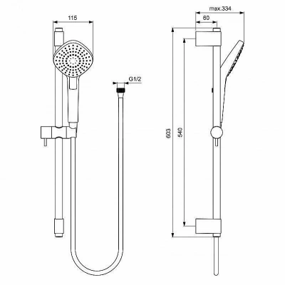 Душевой гарнитур Ideal Standard Ideal Evo B2234AA