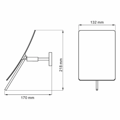 Зеркало косметическое WasserKRAFT K-1001BLACK