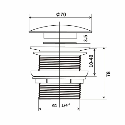 Донный клапан Vincea DBS0-216 белый
