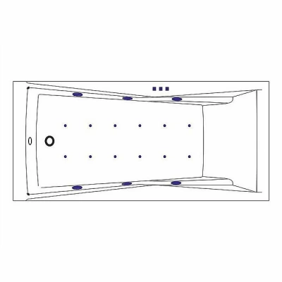 Ванна акриловая EXCELLENT Palace RELAX WAEX.PAL17.RELAX.GL 170x75 белая с гидромассажем