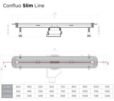 Душевой трап Pestan Confluo Slim Line 550+
