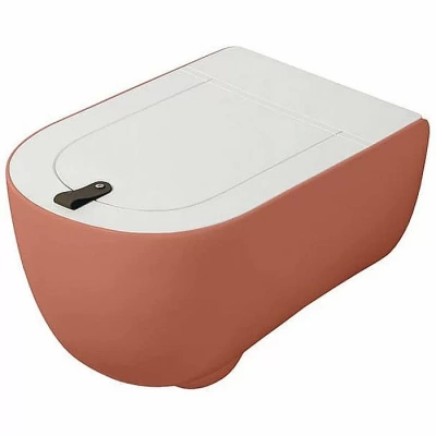 Унитаз подвесной Artceram THE ONE THV001 14 00 rosso corallo розовый