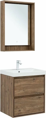 Тумба с раковиной Aquanet Милан 336377/333266 60 дуб рустикальный