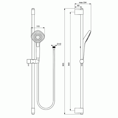 Душевой гарнитур Ideal Standard Ideal Evo B2238AA