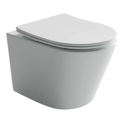 Унитаз подвесной Ceramica Nova Balearica CN6000_1002W_1000 безободковый, с крышкой микролифт, с инсталляцией и белой кнопкой