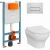 Унитаз Vitra Zentrum Round 9879B003-7200 безободковый, с инсталляцией, с крышкой микролифт