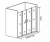 Душевая дверь Good Door COFE WTW-TD-160-C-B стекло прозрачное/профиль черный