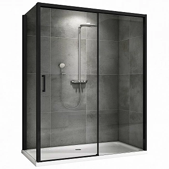 Душевой уголок ABBER Komfort AG93120B-S92B 120х90 стекло прозрачное/профиль черный