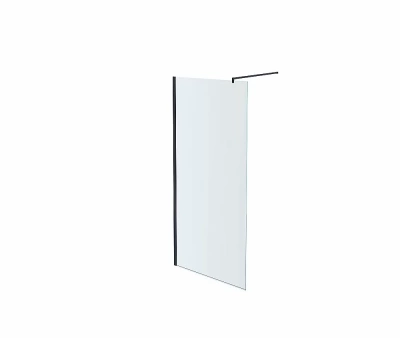 Душевое ограждение Aquatek Walk in 100 AQ WIW 10020BL стекло прозрачное/профиль черный