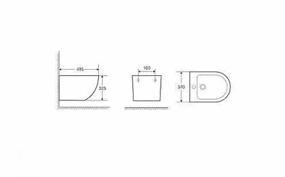 Биде подвесное Koller Pool ROUND RN-0495-B белый