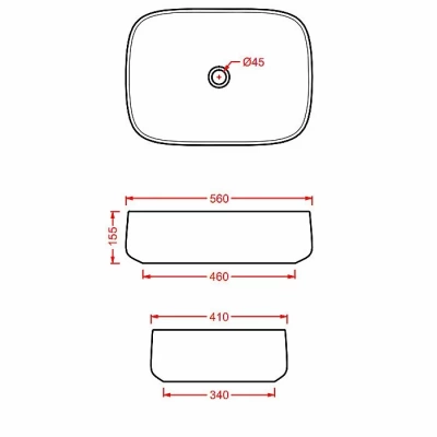 Раковина накладная Artceram Cognac Quadro 56 COL009 01 00 Bianco