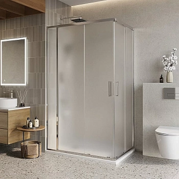 Душевой уголок BelBagno LUCE-AH-21 120х90 стекло прозрачное/профиль хром