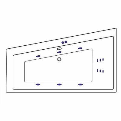 Ванна акриловая EXCELLENT Sfera Slim LINE WAEX.SFL17S.LINE.BR 170x100 белая с гидромассажем