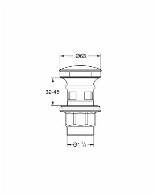 Донный клапан для раковины Grohe 40824000 хром