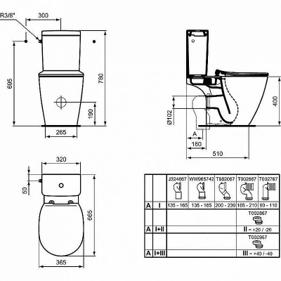 Унитаз напольный Ideal Standard Connect E042901 с бачком E797001 белый, безободковый