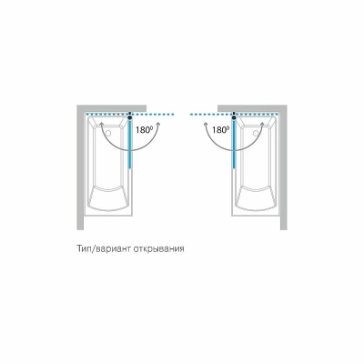 Шторка на ванну Koller Pool Waterfall Line QP93 75 прозрачная