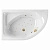 Ванна акриловая EXCELLENT Aquarella RELAX WAEX.ARL15.RELAX.GL 150x100 белая с гидромассажем