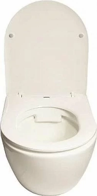 Унитаз подвесной SantiLine SL-5005 безободковый, с крышкой микролифт